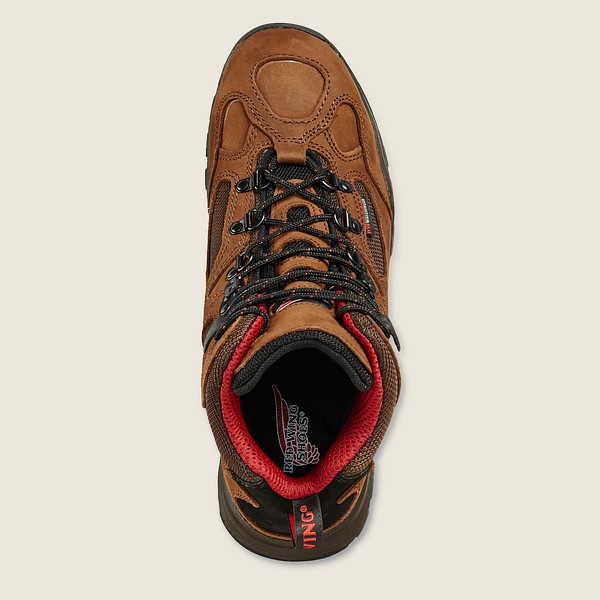 Red Wing Hiking Boots Brown - Mens Truhiker - 6-inch Waterproof Safety Toe - 0635-ESUCL